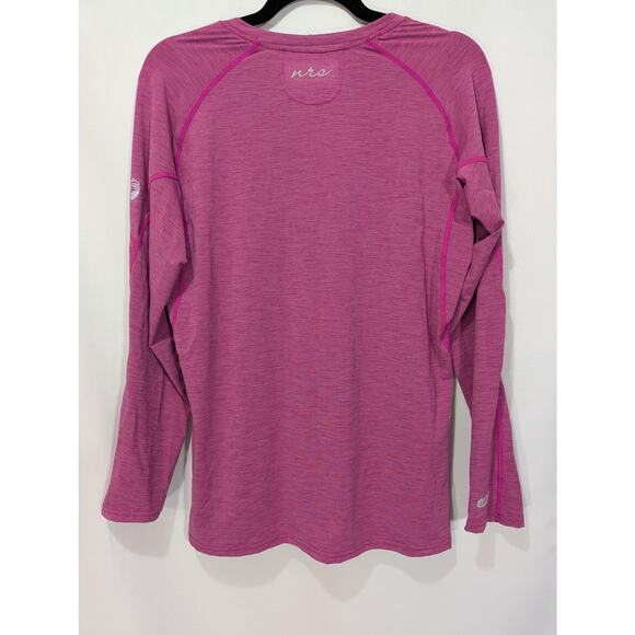 NRS Women’s Long Sleeve Pink Performance Base Layer Top Size M Stretch - Picture 2 of 6